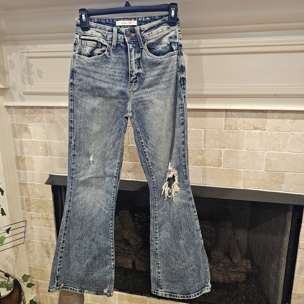 Willow + Root Women's Flare Jeans - The Flared Out Stretch Denim Bootcut - 23
